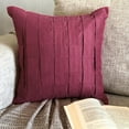 thumbnail image 1 of Pillow Cover, Decorative Pillow Covers 12x12 inch (30x30 cm) Purple, Suede Throw Pillow Covers, Handmade Pillow Covers, Solid Color Pillow Covers, Modern - Deep Burgundy Love Tune, 1 of 11