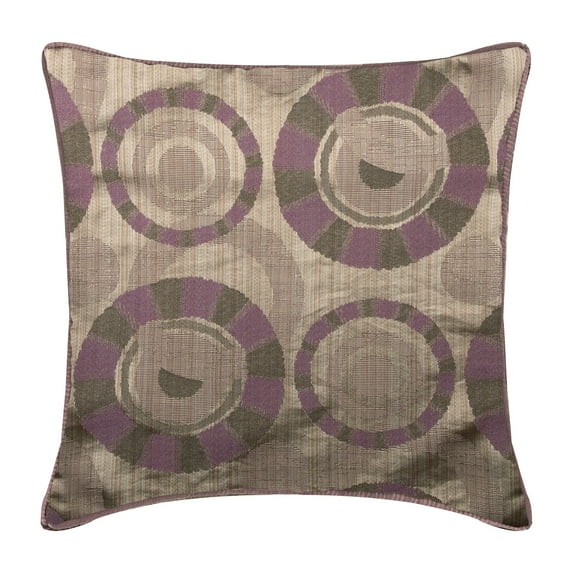 Pillow Cover, Decorative Purple 14"x14" (35x35 cm) Throw Pillows For Couch, Jacquard Silk Abstract Cushion Cover, Abstract Pattern Contemporary Style - Purple Wheels