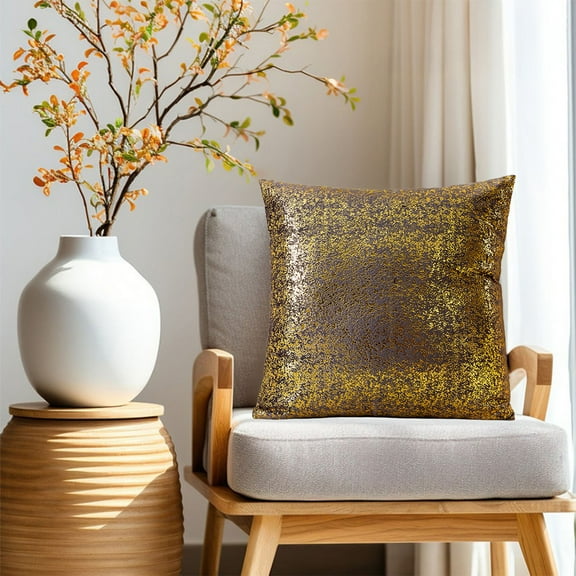 Pillow Cover, Gaqring Velvet Snowflake Holiday Pillowcase, Flock Fabric Decorative Cushion Cover Machine Washable for Christmas Valentine's Day, Gray