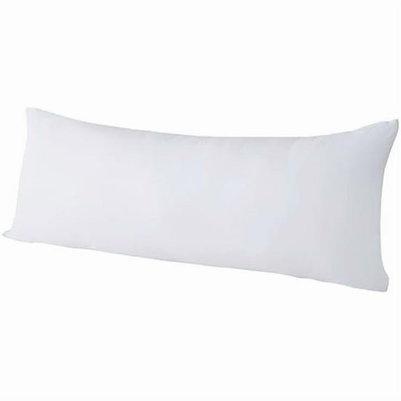 Pillow Cover Jersey Knit Body Pillow Cover 100% Cotton Fabric 1 Pack, Long Pillow Case Breathable & Skin-Friendly with Zipper 21×54 inches White