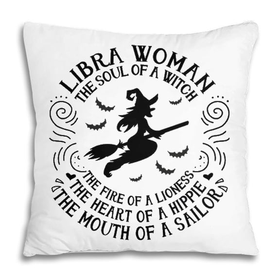 Pillow Cover - Libra Women The Soul Of A Witch Pillow