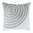 thumbnail image 1 of Pillow Cover, White Pillow Cover, Spiral Pipe Beads Pillow Cover, Throw Pillow Cover 18x18 inch (45x45 cm), Square Silk Pillow Cover, Geometric, Modern, Abstract - Staying Centered, 1 of 3