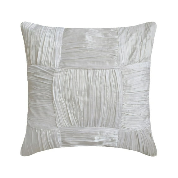 Pillow Cover, White Pillow Shams, Crushed Solid Color Pillow Shams, 24x24 inch (60x60 cm) Pillow Shams, Square Crushed Silk Pillow Shams, Modern Pillow Shams, Patchwork - Pure Dreams
