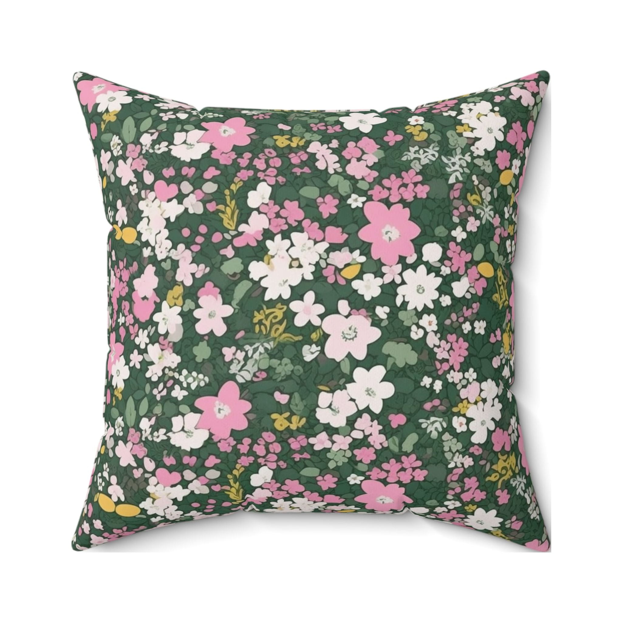 Pillow Cover With Pillow Insert in Floral Pattern
