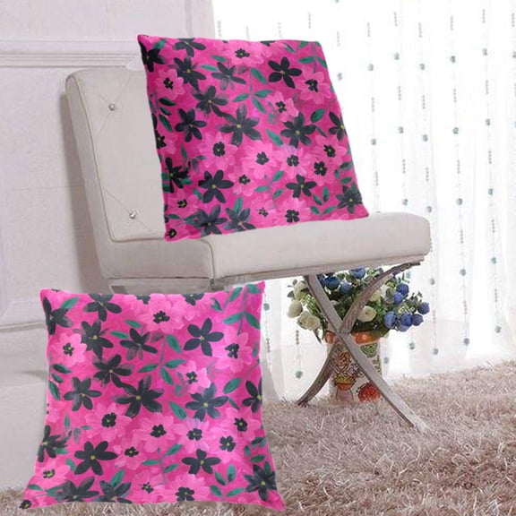 Pillow Covers 16x16 Decorative Square Pillow Covers For Sofa Couch Farmhouse Home Florals Pattern