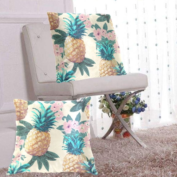 Pillow Covers 16x16 Decorative Square Pillow Covers For Sofa Couch Farmhouse Home Pineapple-patterned