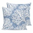 thumbnail image 1 of Pillow Covers 16x16 Set of 2, Lake Blue Coral Coastal Throw Pillow Covers Decorative Couch Cushion Cover, Summer Beach Nautical Ocean Microfiber Soft Square Pillowcases for Bedroom Living Room Sofa, 1 of 9