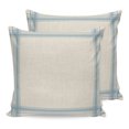 thumbnail image 1 of Pillow Covers 16x16 Set of 2, Minimalist Stripes Throw Pillow Covers Decorative Couch Cushion Cover, Modern Simple Blue Grid Lines Beige Microfiber Soft Square Pillowcases for Bedroom Living Room, 1 of 9