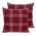 thumbnail image 1 of Pillow Covers 16x16 Set of 2, Red Checkered Throw Pillow Covers Decorative Couch Cushion Cover, Farmhouse Buffalo Plaid Modern Microfiber Soft Square Pillowcases for Bedroom Living Room Sofa, 1 of 9