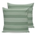 thumbnail image 1 of Pillow Covers 16x16 Set of 2, Sage Green Striped Throw Pillow Covers Decorative Couch Cushion Cover, Modern Minimalist Layered Stripes Microfiber Soft Square Pillowcases for Bedroom Living Room Sofa, 1 of 9