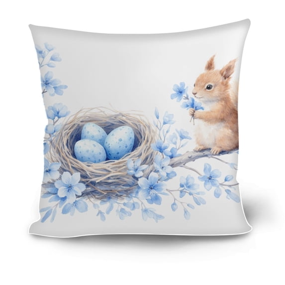Pillow Covers 18x18, Easter Decorations Throw Pillow Covers, Blues Theme Style Home Spring Decor for Bedroom Couch Cushion Cover