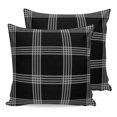 thumbnail image 1 of Pillow Covers 18x18 Set of 2, Black Checkered Throw Pillow Covers Decorative Couch Cushion Cover, Farmhouse Buffalo Plaid Modern Microfiber Soft Square Pillowcases for Bedroom Living Room Sofa, 1 of 9