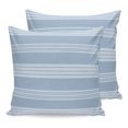 thumbnail image 1 of Pillow Covers 18x18 Set of 2, Blue Stripes Throw Pillow Covers Decorative Couch Cushion Cover, Modern Simple Geometric Striped Pattern Microfiber Soft Square Pillowcases for Bedroom Living Room Sofa, 1 of 9