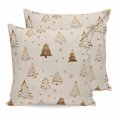 thumbnail image 1 of Pillow Covers 18x18 Set of 2, Christmas Tree Throw Pillow Covers Decorative Couch Cushion Cover, Winter Snowflakes Xmas Pine Beige Microfiber Soft Square Pillowcases for Bedroom Living Room Sofa, 1 of 9