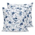thumbnail image 1 of Pillow Covers 18x18 Set of 2, Indigo Blue Wildflower Throw Pillow Covers Decorative Couch Cushion Cover, Classic Florals Farmhouse Botanical Microfiber Soft Pillowcases for Bedroom Living Room Sofa, 1 of 9