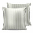 thumbnail image 1 of Pillow Covers 18x18 Set of 2, Sage Green Vertical Striped Square Throw Pillow Covers for Couch/Sofa/Living Room, Farmhouse Thin Line Stripes Decorative Soft Pillowcases for Couch Throw Pillows, 1 of 7