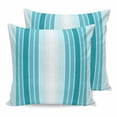 thumbnail image 1 of Pillow Covers 18x18 Set of 2, Turquoise Ombre Stripe Square Throw Pillow Covers for Couch/Sofa/Living Room, Farmhouse Simple Striped Decorative Soft Pillowcases for Couch Throw Pillows, 1 of 9