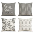 thumbnail image 1 of Pillow Covers 18x18 Set of 4 Modern Decorative Geometric Outdoor Sofa Throw Pillow Cushion Covers Case for Couch Living Room Bedroom Patio Furniture Indoors Home Decor Light Grey 18"L x 18"W, 1 of 6