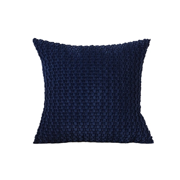 Pillow Covers 18x18,Throw Pillow Covers,Corduroy Throw Pillow Covers,Soft Breathable Solid Color Pillow Shams with Hidden Zipper Washable Decorative Pillowcase for Home Sofa Bedroom(Navy 18*18in)