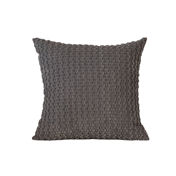 Pillow Covers 18x18,Throw Pillow Covers,Corduroy Throw Pillow Covers,Soft Breathable Solid Color Pillow Shams with Hidden Zipper Washable Decorative Pillowcase for Home Sofa Bedroom(Gray 18*18in)