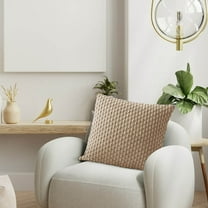 Pillow Covers, 2025 New 1pc Corduroy Solid Color Pillow Pillow Cover for Living Room-bedroom -office-etc., Valentine Pillow Covers(Khaki, 17.7x17.7in)