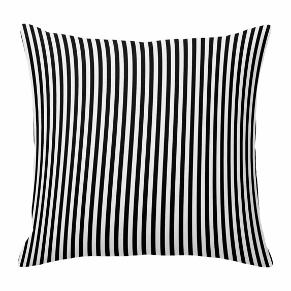 Pillow Covers 20x20 Inch, Black White Stripe Linen Pillowcase with Invisible Zipper, Modern Minimalist Geometric Striped Decorative Throw Pillow Covers Cushion Case for Couch Sofa Bed Living Room