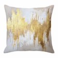 thumbnail image 1 of Pillow Covers 20x20 Inch, Gold Grey Linen Pillowcase with Invisible Zipper, Abstract Contemporary Square Graffiti Smear Art Decorative Throw Pillow Covers Cushion Case for Couch Sofa Bed Living Room, 1 of 9