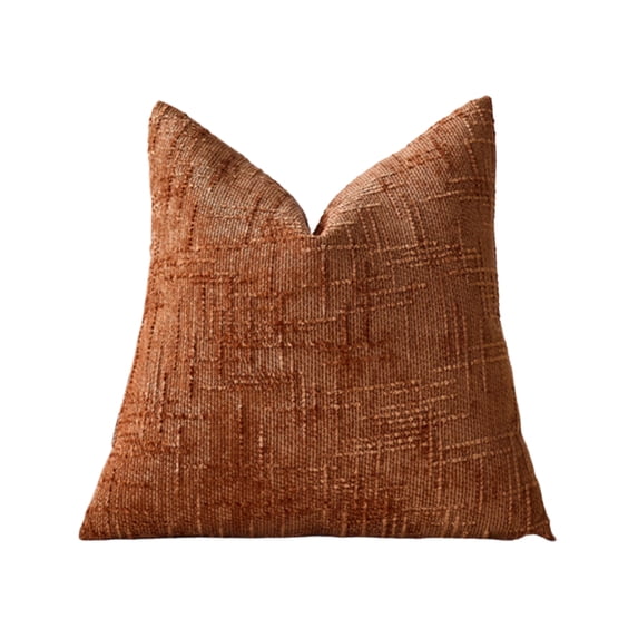 Pillow Covers 20x20 Inch, Spring Summer Pillow Covers, Soft Slub/Textured Decorative Throw Pillow Case, Solid Color Cushion Cover for Couch Sofa Bed, Modern Home Decor, Orange