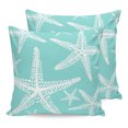 thumbnail image 1 of Pillow Covers 20x20 Set of 2, Aqua Starfish Throw Pillow Covers Decorative Couch Cushion Cover, Summer Coastal Nautical Ocean Classic Microfiber Soft Square Pillowcases for Bedroom Living Room Sofa, 1 of 9