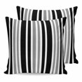 thumbnail image 1 of Pillow Covers 20x20 Set of 2, Black Grey Stripe Square Throw Pillow Covers for Couch/Sofa/Living Room, Farmhouse Minimalist Striped Decorative Soft Pillowcases for Couch Throw Pillows, 1 of 9