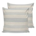 thumbnail image 1 of Pillow Covers 20x20 Set of 2, Blue Vertical Stripes Throw Pillow Covers Decorative Couch Cushion Cover, Modern Simple Geometric Art Beige Microfiber Soft Pillowcases for Bedroom Living Room Sofa, 1 of 9