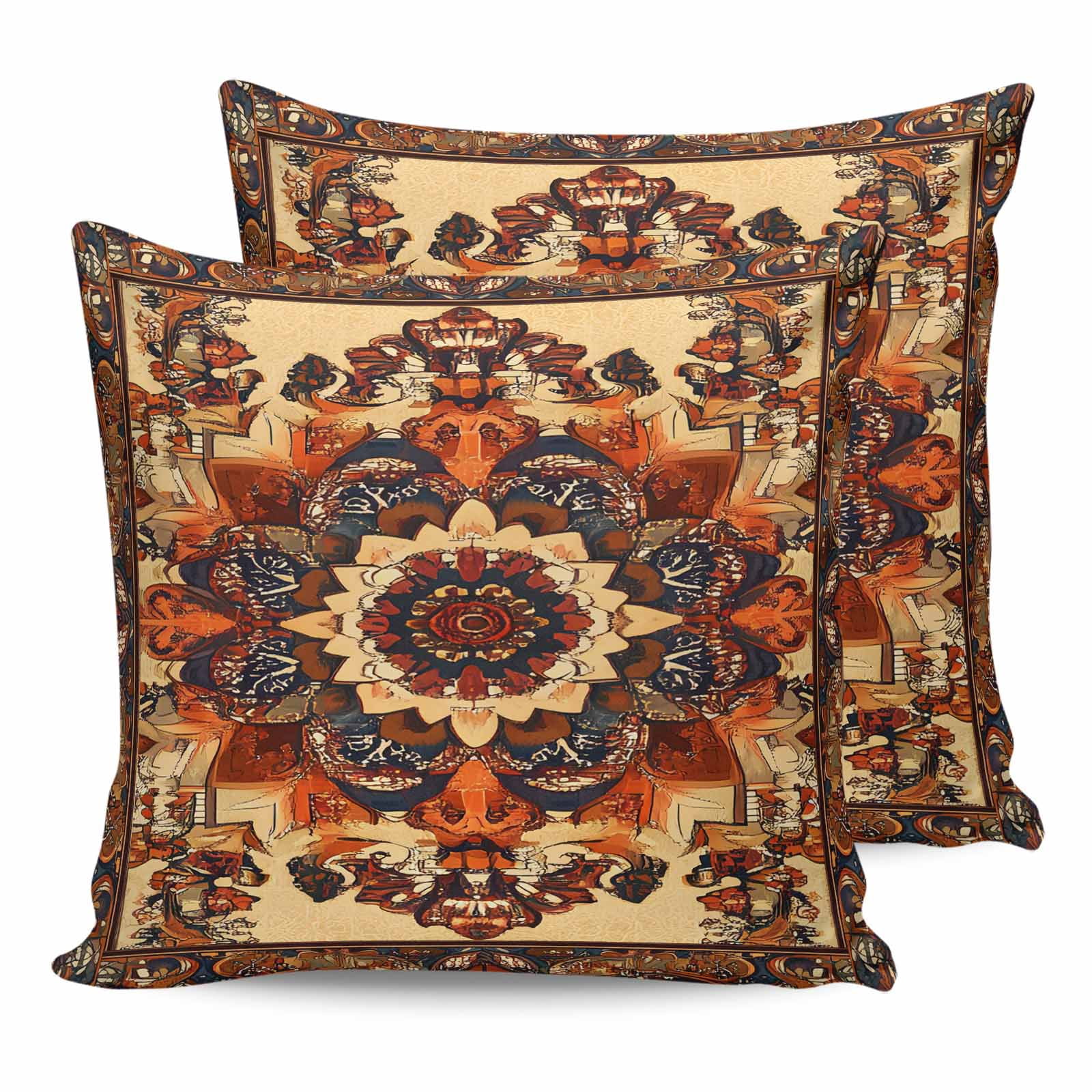 Pillow Covers 20x20 Set of 2, Bohemian Flower Throw Pillow Covers ...