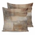 thumbnail image 1 of Pillow Covers 20x20 Set of 2, Brown Throw Pillow Covers Decorative Couch Cushion Cover, Oil Painting Abstract Art Contemporary Microfiber Soft Square Pillowcases for Bedroom Living Room Sofa, 1 of 7