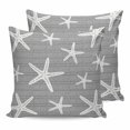 thumbnail image 1 of Pillow Covers 20x20 Set of 2, Gery Starfish Coastal Square Throw Pillow Covers for Couch/Sofa/Living Room, Summer Beach Nautical Sea Ocean Decorative Soft Pillowcases for Couch Throw Pillows, 1 of 7