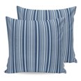 thumbnail image 1 of Pillow Covers 20x20 Set of 2, Navy Blue Throw Pillow Covers Decorative Couch Cushion Cover, Farmhouse Striped Modern Artwork Microfiber Soft Square Pillowcases for Bedroom Living Room Sofa, 1 of 9