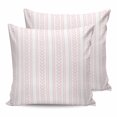 thumbnail image 1 of Pillow Covers 20x20 Set of 2, Pink Botanical Square Throw Pillow Covers for Couch/Sofa/Living Room, Modern Farmhouse Striped Decorative Soft Pillowcases for Couch Throw Pillows with Hidden Zipper, 1 of 7