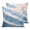 thumbnail image 1 of Pillow Covers 20x20 Set of 2, Summer Ocean Square Throw Pillow Covers for Couch/Sofa/Living Room, Coastal Sea Waves Beach Ombre Blue Decorative Soft Pillowcases for Couch Throw Pillows, 1 of 9