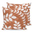 thumbnail image 1 of Pillow Covers 20x20 Set of 2, Terracotta Orange Leaves Throw Pillow Covers Decorative Couch Cushion Cover, Farmhouse Botanical Branch Vintage Microfiber Soft Pillowcases for Bedroom Living Room Sofa, 1 of 9