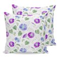 thumbnail image 1 of Pillow Covers 20x20 Set of 2, Watercolor Botanical Throw Pillow Covers Decorative Couch Cushion Cover, Spring Floral Leaves Green Purple Microfiber Soft Square Pillowcases for Bedroom Living Room, 1 of 9