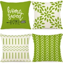 Pillow Covers 20x20 Set of 4, Modern Sofa Throw Pillow Cover, Decorative Outdoor Linen Fabric Pillow Case for Couch Bed Car, Sage Green