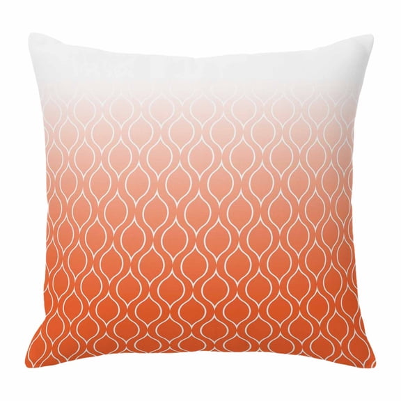 Pillow Covers 24x24 Inch, Morocco Orange Linen Pillowcase with Invisible Zipper, Modern Geometric Gradient Simple Decorative Throw Pillow Covers Cushion Case for Couch Sofa Bed Living Room