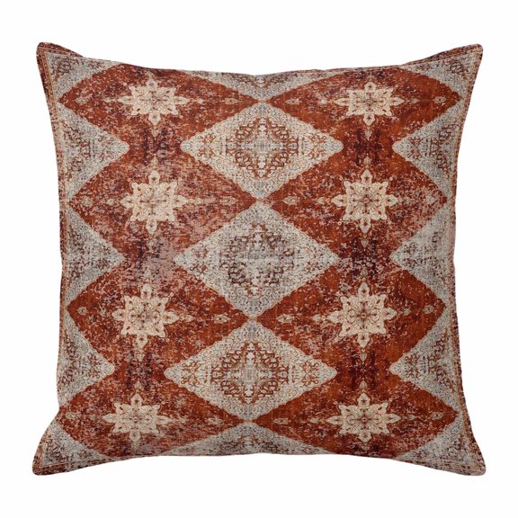 Pillow Covers 24x24 Inch, Retro Brown Linen Pillowcase with Invisible Zipper, Boho Western Modern Geometric Abstract Art Decorative Throw Pillow Covers Cushion Case for Couch Sofa Bed Living Room