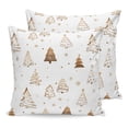 thumbnail image 1 of Pillow Covers 24x24 Set of 2, Christmas Tree Throw Pillow Covers Decorative Couch Cushion Cover, Winter Snowflakes Xmas Pine Plant Microfiber Soft Square Pillowcases for Bedroom Living Room Sofa, 1 of 9