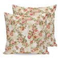 thumbnail image 1 of Pillow Covers 24x24 Set of 2, Pink Rose Fall Throw Pillow Covers Decorative Couch Cushion Cover, Thanksgiving Vintage Pastoral Floral Microfiber Soft Square Pillowcases for Bedroom Living Room Sofa, 1 of 9