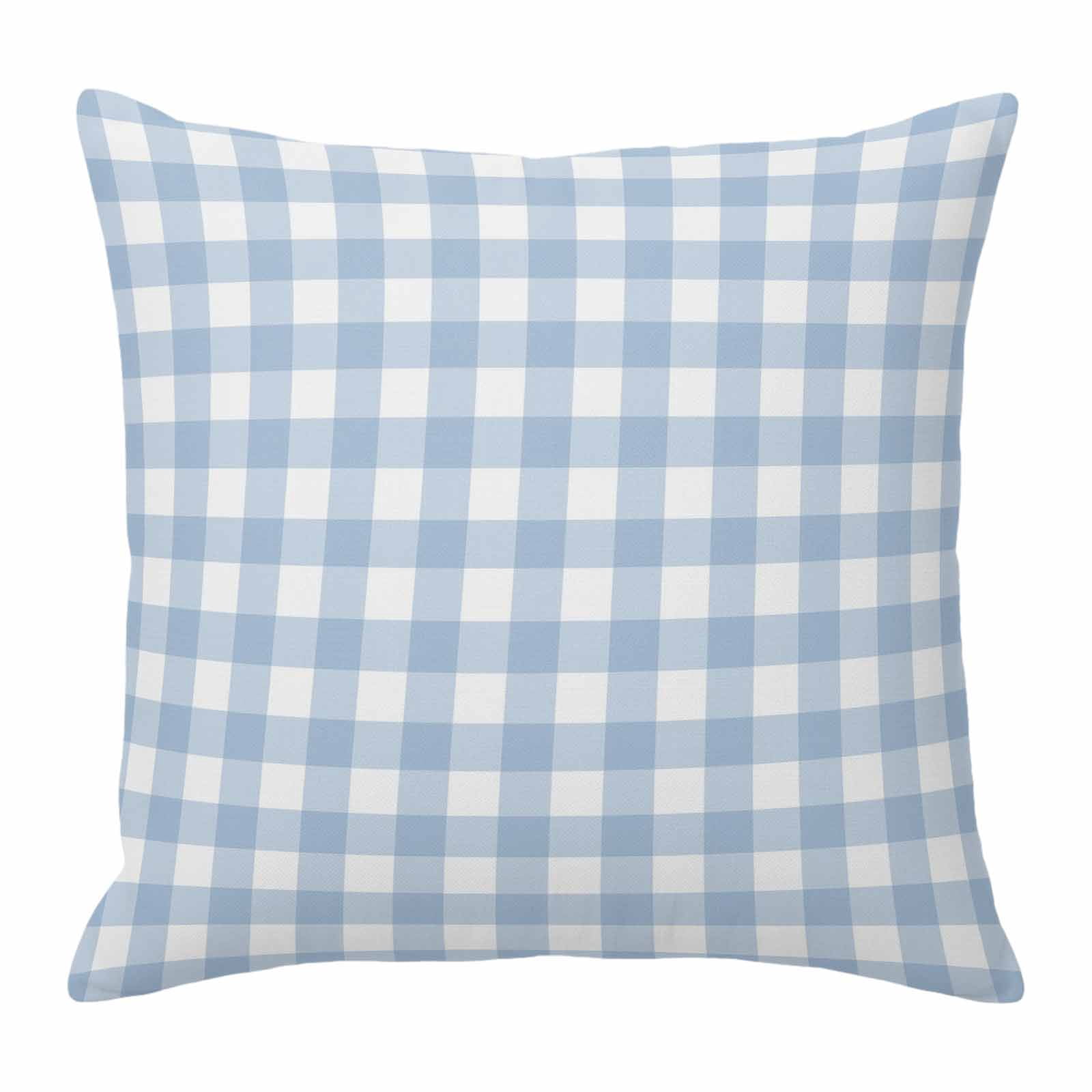 Pillow Covers 26x26 Inch, Light Blue Plaid Linen Pillowcase with Invisible Zipper, Modern Minimalist Country Decorative Throw Pillow Covers Cushion Case for Couch Sofa Bed Living Room