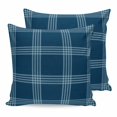 thumbnail image 1 of Pillow Covers 26x26 Set of 2, Blue Checkered Throw Pillow Covers Decorative Couch Cushion Cover, Farmhouse Buffalo Plaid Modern Microfiber Soft Square Pillowcases for Bedroom Living Room Sofa, 1 of 9