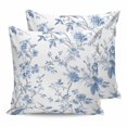 thumbnail image 1 of Pillow Covers 26x26 Set of 2, Blue White Spring Floral Throw Pillow Covers Decorative Couch Cushion Cover, Summer Botanical Birds Microfiber Soft Square Pillowcases for Bedroom Living Room Sofa, 1 of 7