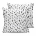 thumbnail image 1 of Pillow Covers 26x26 Set of 2, Gray Botanical Throw Pillow Covers Decorative Couch Cushion Cover, Retro Blossom Floral Farmhouse Wildflower Microfiber Soft Square Pillowcases for Bedroom Sofa, 1 of 7