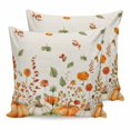 thumbnail image 1 of Pillow Covers 26x26 Set of 2, Orange Green Fall Throw Pillow Covers Decorative Couch Cushion Cover, Pumpkins Botanical Thanksgiving Rustic Microfiber Soft Pillowcases for Bedroom Living Room Sofa, 1 of 9