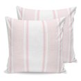 thumbnail image 1 of Pillow Covers 26x26 Set of 2, Pink Striped Throw Pillow Covers Decorative Couch Cushion Cover, Farmhouse Thin Vertical Stripes Modern Microfiber Soft Square Pillowcases for Bedroom Living Room Sofa, 1 of 9
